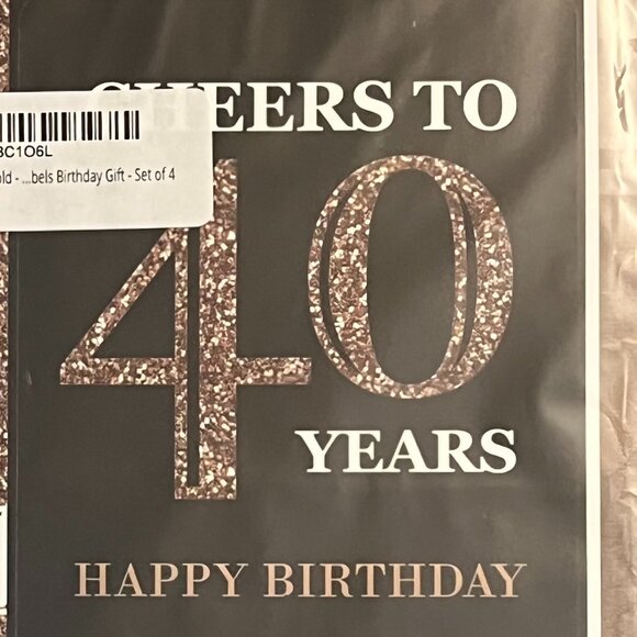 40th Birthday Party Hanging Banners Wine Bottle Decor 40 Year old - 0329 - Picture 4 of 4